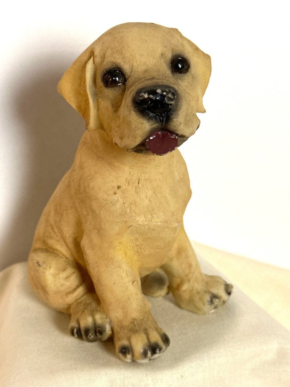 Yellow Labrador Puppy Dog Figurine 5 in Resin Room Shelf Decor